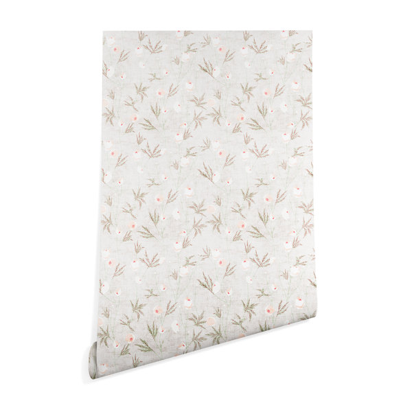 East Urban Home Peel & Stick Floral Wallpaper Wayfair